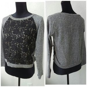 BCBG MaxAzria lace sweatshirt